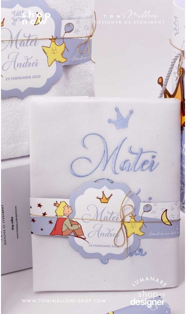 Trusou de botez cu broderie personalizata pentru baieti, Micul print, Le petit prince  10